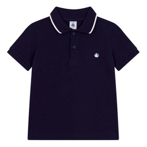 Petit Bateau – Poloshirt aus Bio-Baumwolle | Marineblau