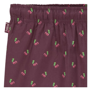 Pockies – Schlafhose mit Kirschmuster | Kirschrot