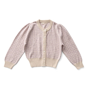 Soor Ploom - Karierter rosa Bio-Baumwoll-Cardigan | Lila
