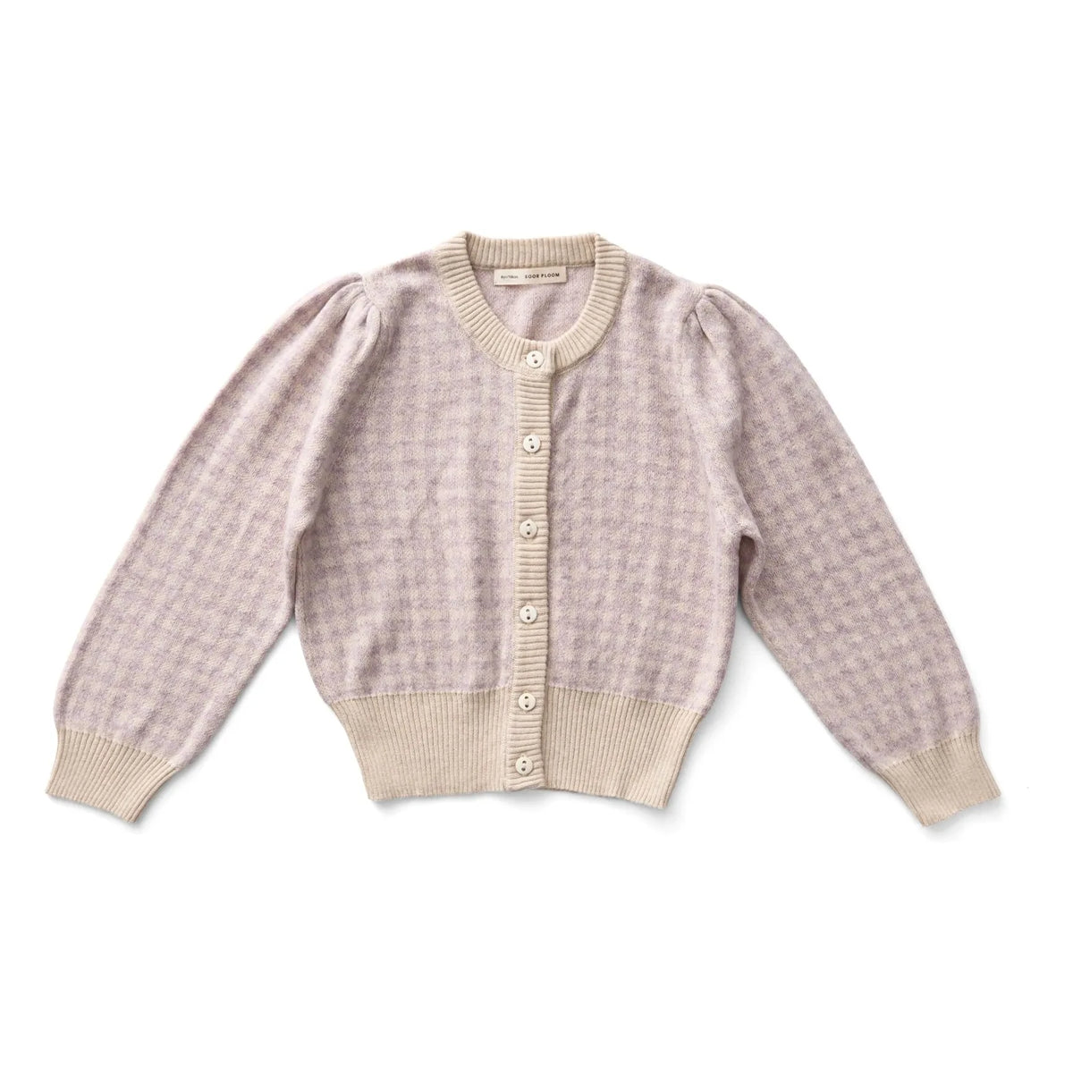 Soor Ploom - Karierter rosa Bio-Baumwoll-Cardigan | Lila