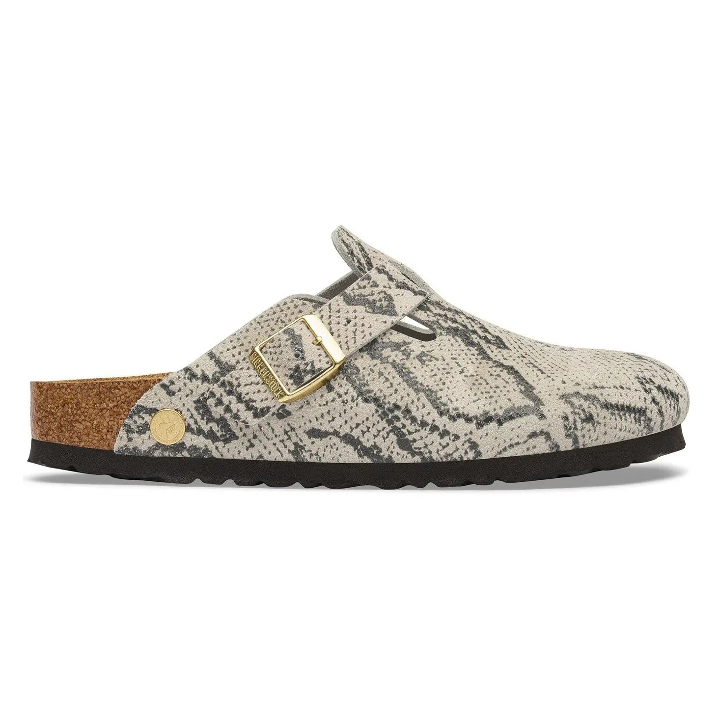 BIRKENSTOCK - Boston Rivet Yılan Derisi Clog | Açık gri