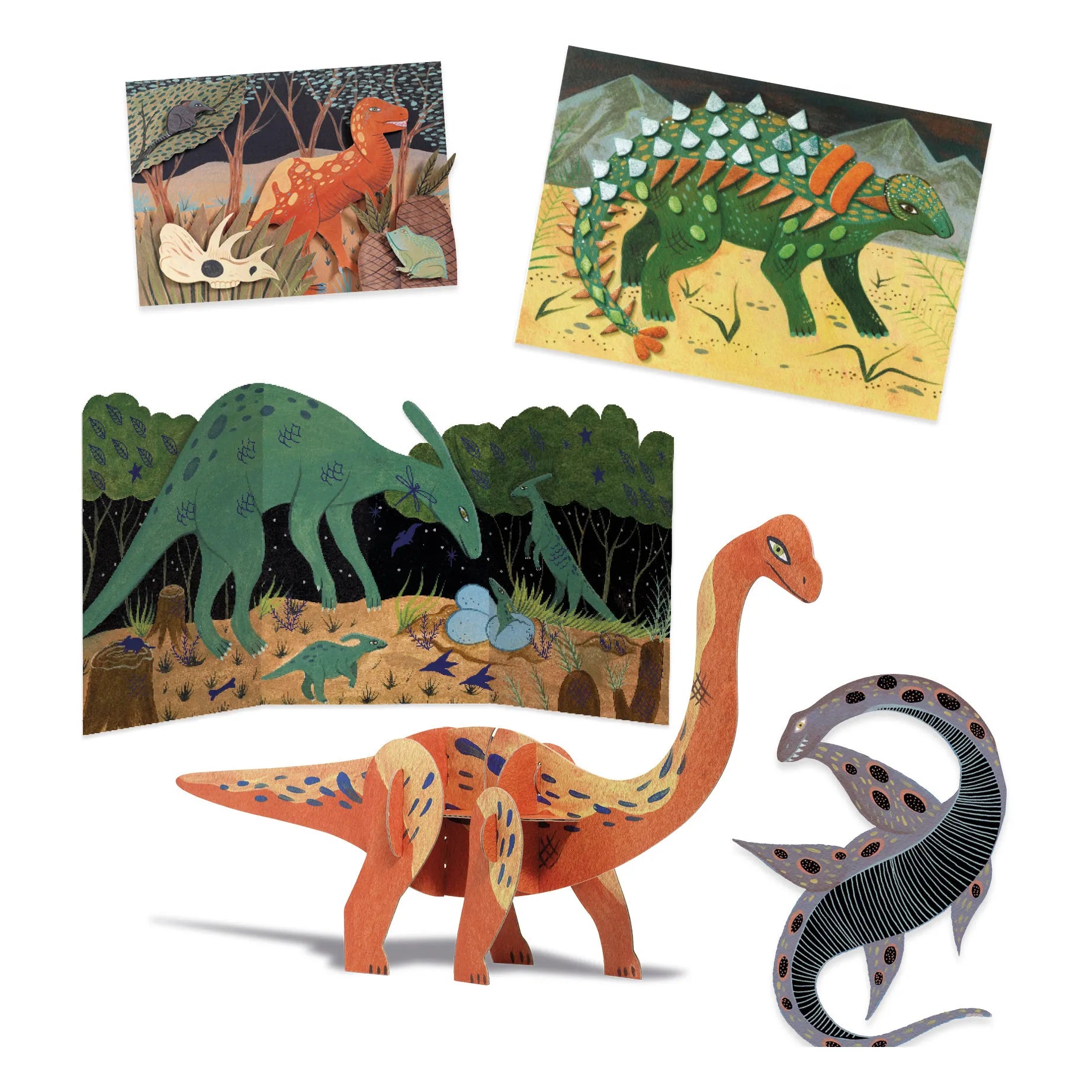 Djeco - Dinosaurier Multi-Aktivitäten-Set