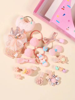 Dinossi – Set mit 18 Haarspangen und Accessoires für Mädchen in verschiedenen Designs 