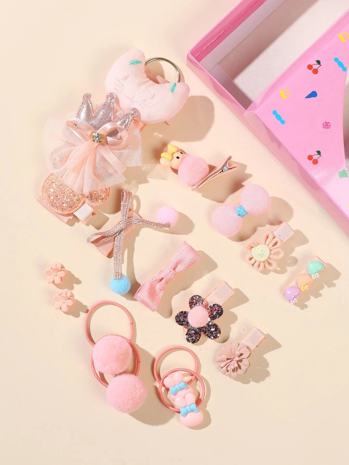 Dinossi – Set mit 18 Haarspangen und Accessoires für Mädchen in verschiedenen Designs 