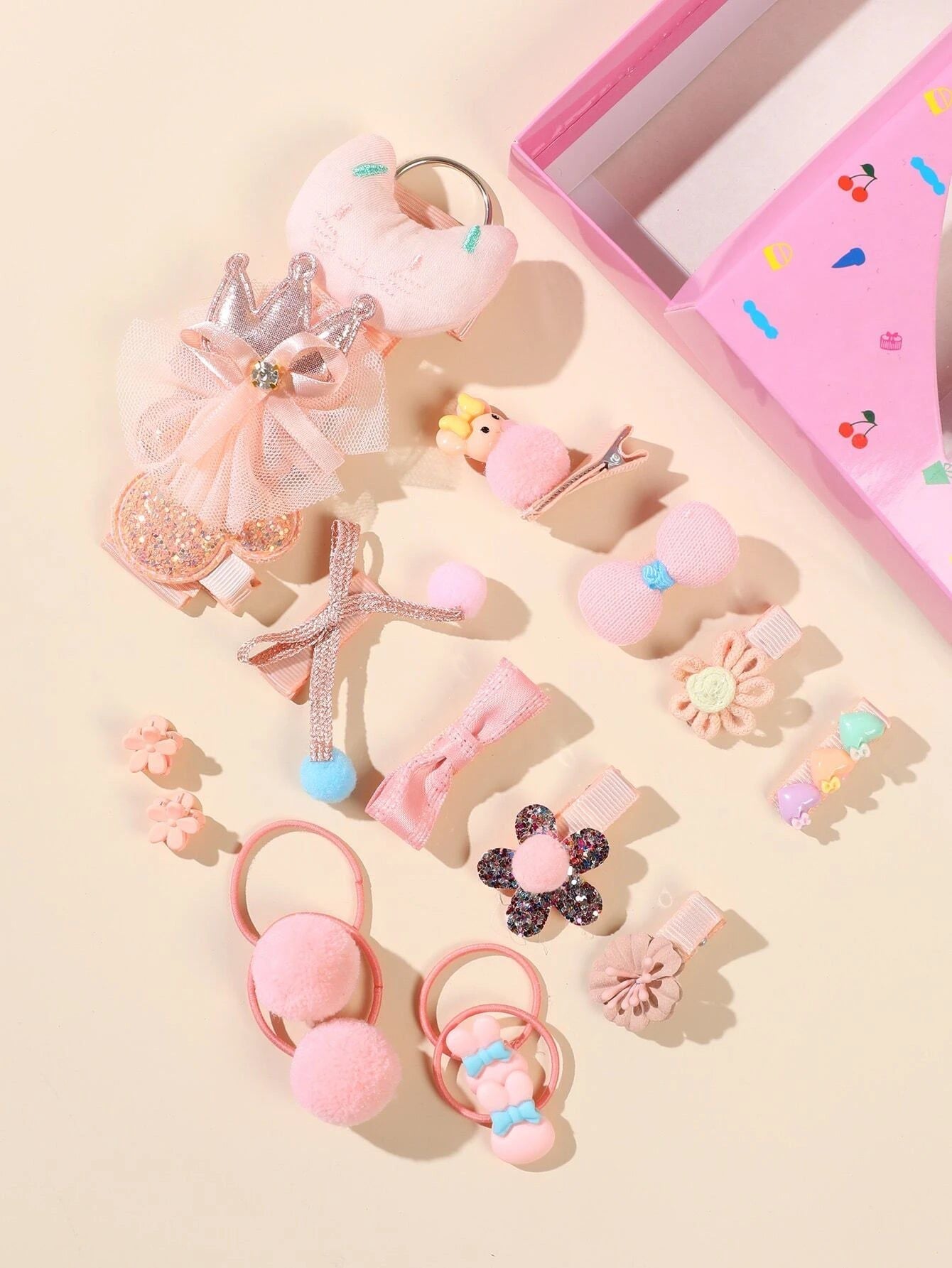 Dinossi – Set mit 18 Haarspangen und Accessoires für Mädchen in verschiedenen Designs 