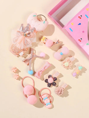 Dinossi – Set mit 18 Haarspangen und Accessoires für Mädchen in verschiedenen Designs 