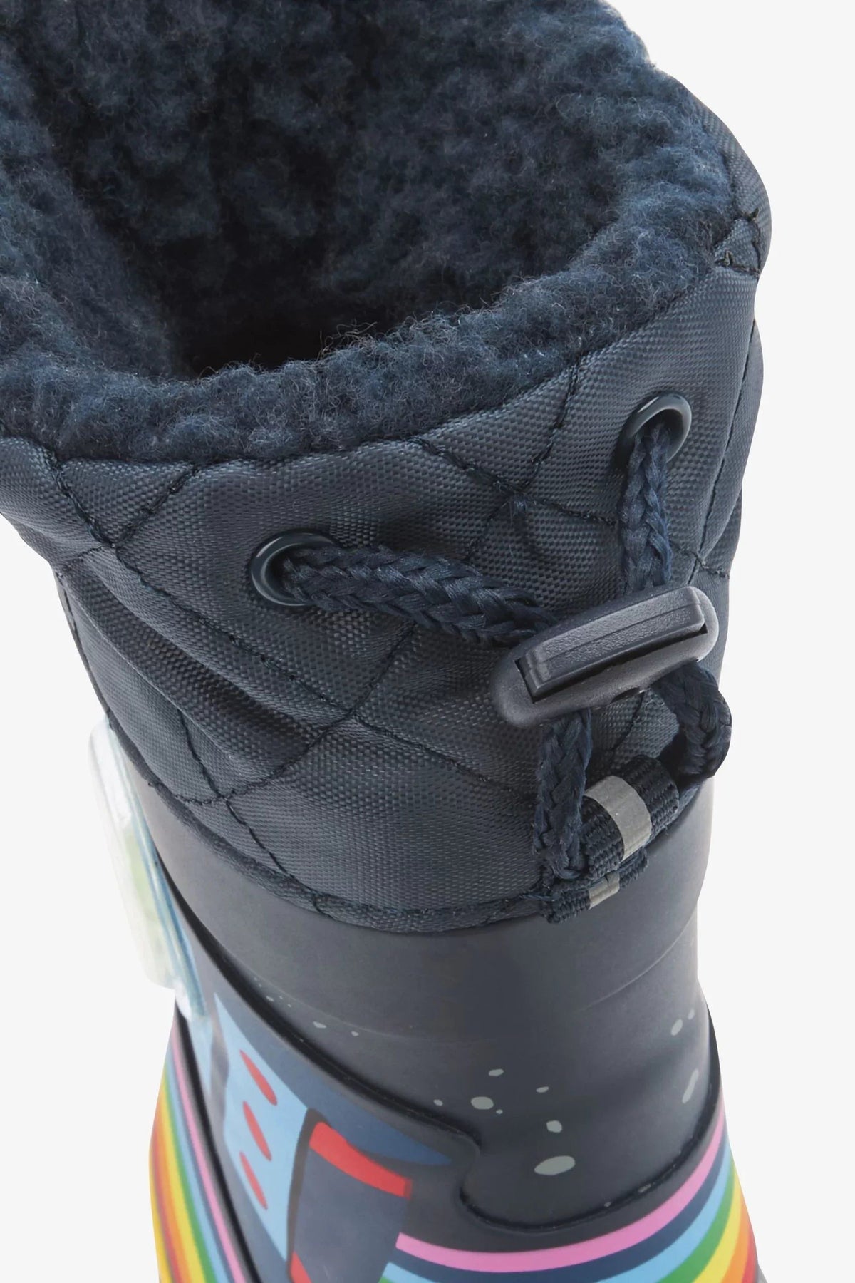 Dinossi – Marineblaue Shearling-Astronauten-Winterstiefel für Jungen – 26,5 