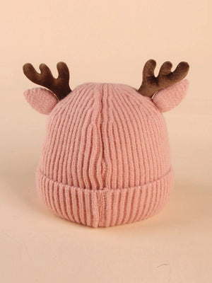 Dinossi - Kindermütze mit Hirschgeweih und Ohren, Pink 