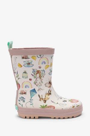Dinossi - Happy Girl Fröhliche Kinder-Regenstiefel - 28 