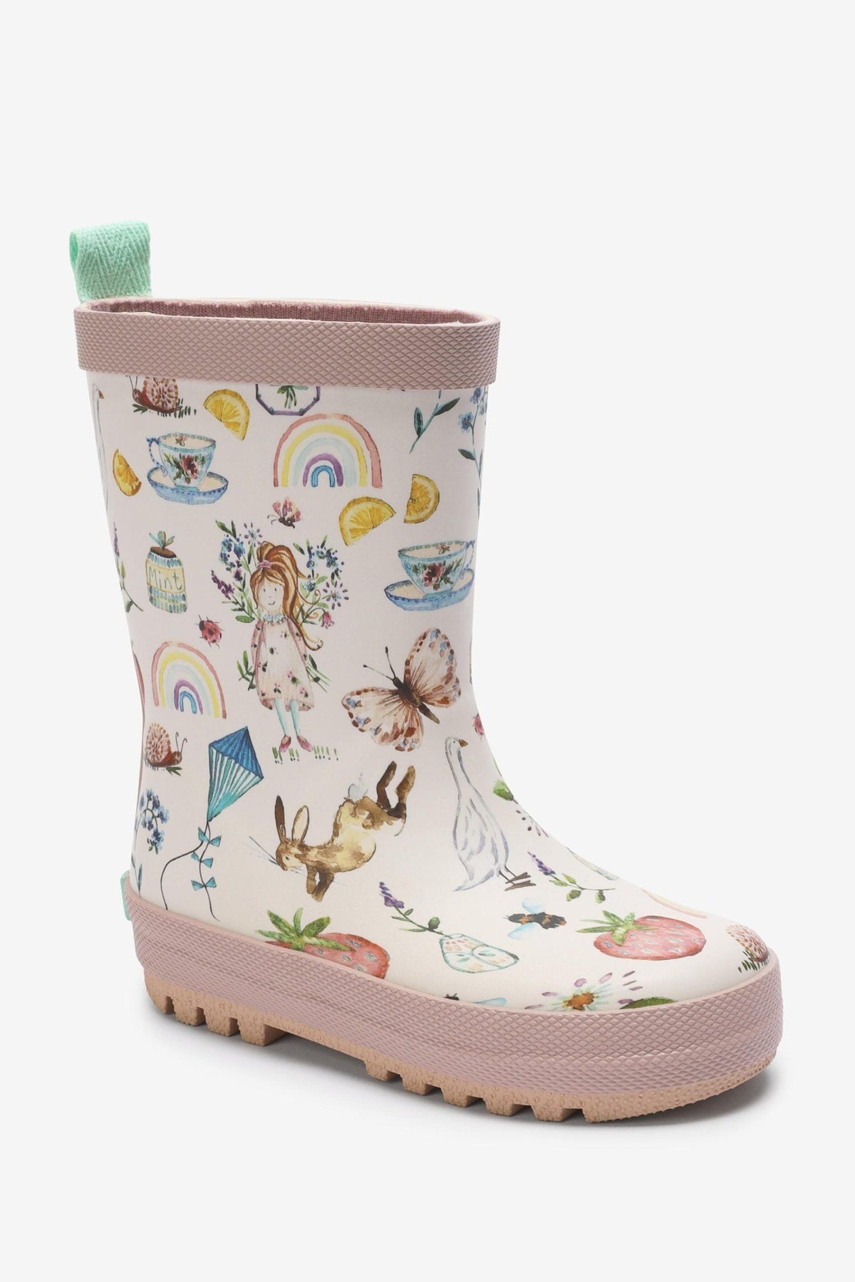 Dinossi - Happy Girl Cheerful Kinder-Regenstiefel - 30,5 