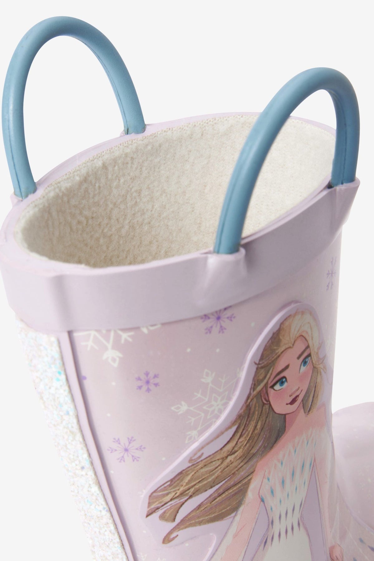 Dinossi - Frozen ELSA Mädchen-Fleece-Regenstiefel mit weicher Sohle 