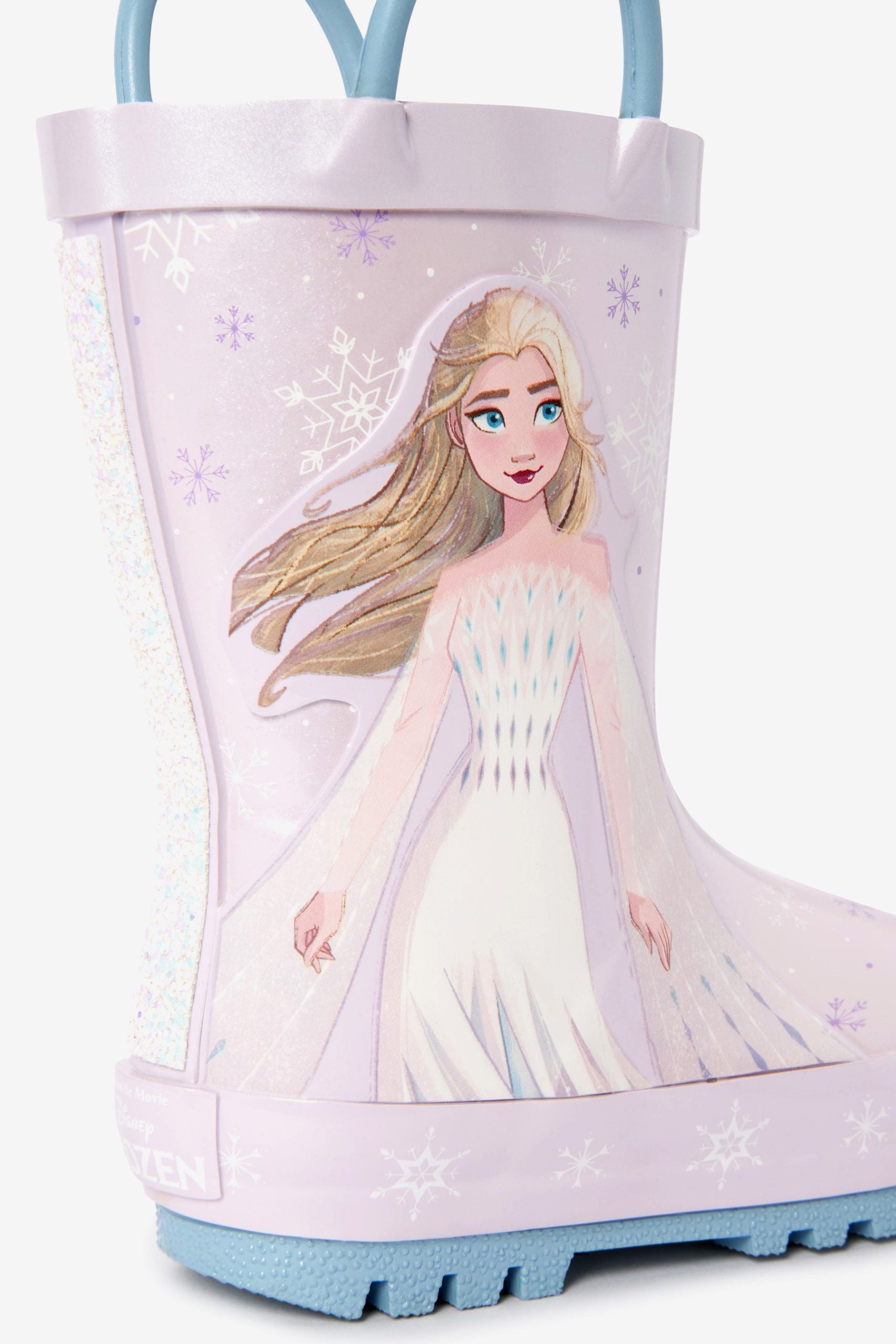 Dinossi - Frozen ELSA Mädchen-Fleece-Regenstiefel mit weicher Sohle 