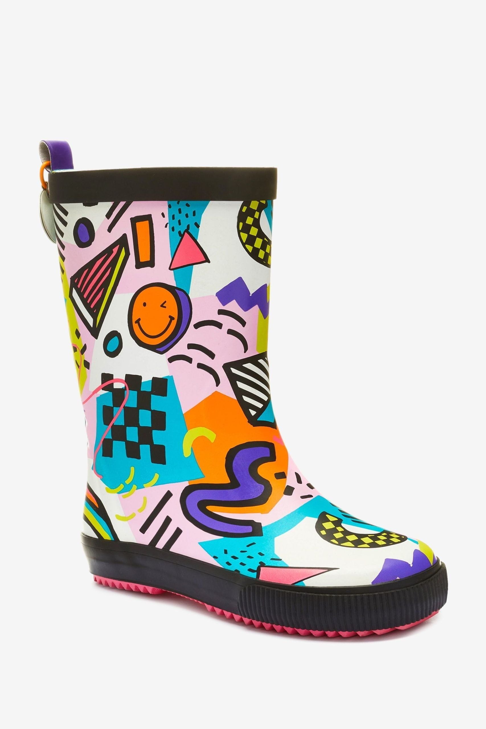 Dinossi - Faltbare Fun Smile Mädchen-Regenstiefel - 32 