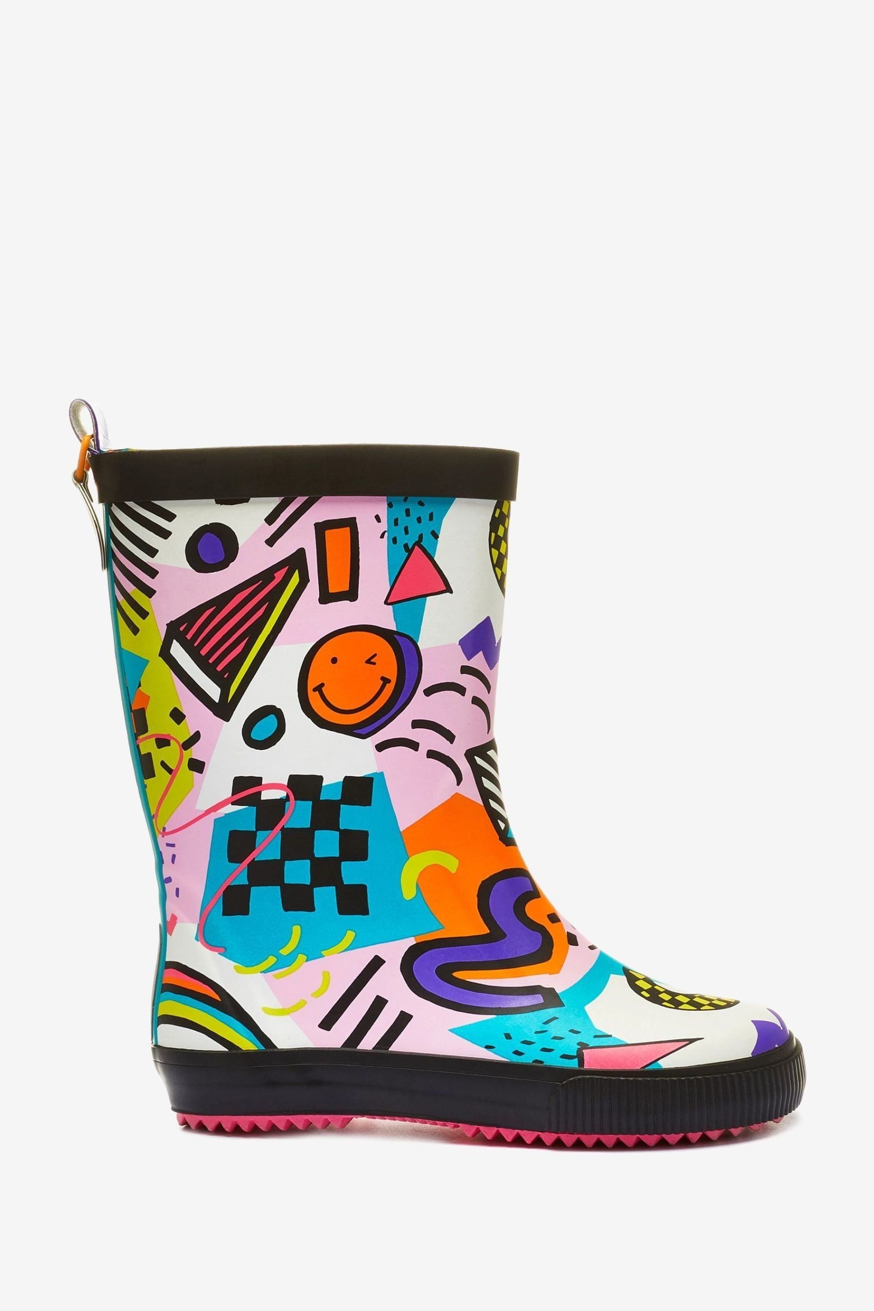 Dinossi - Faltbare Fun Smile Mädchen-Regenstiefel - 32 