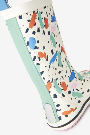 Dinossi - Regenstiefel für Mädchen mit Konfetti-Print - 32 