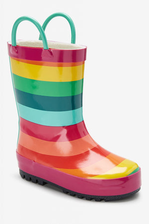 Dinossi - Rainbow Kinder Regen- und Winterstiefel mit Griff - 26,5 