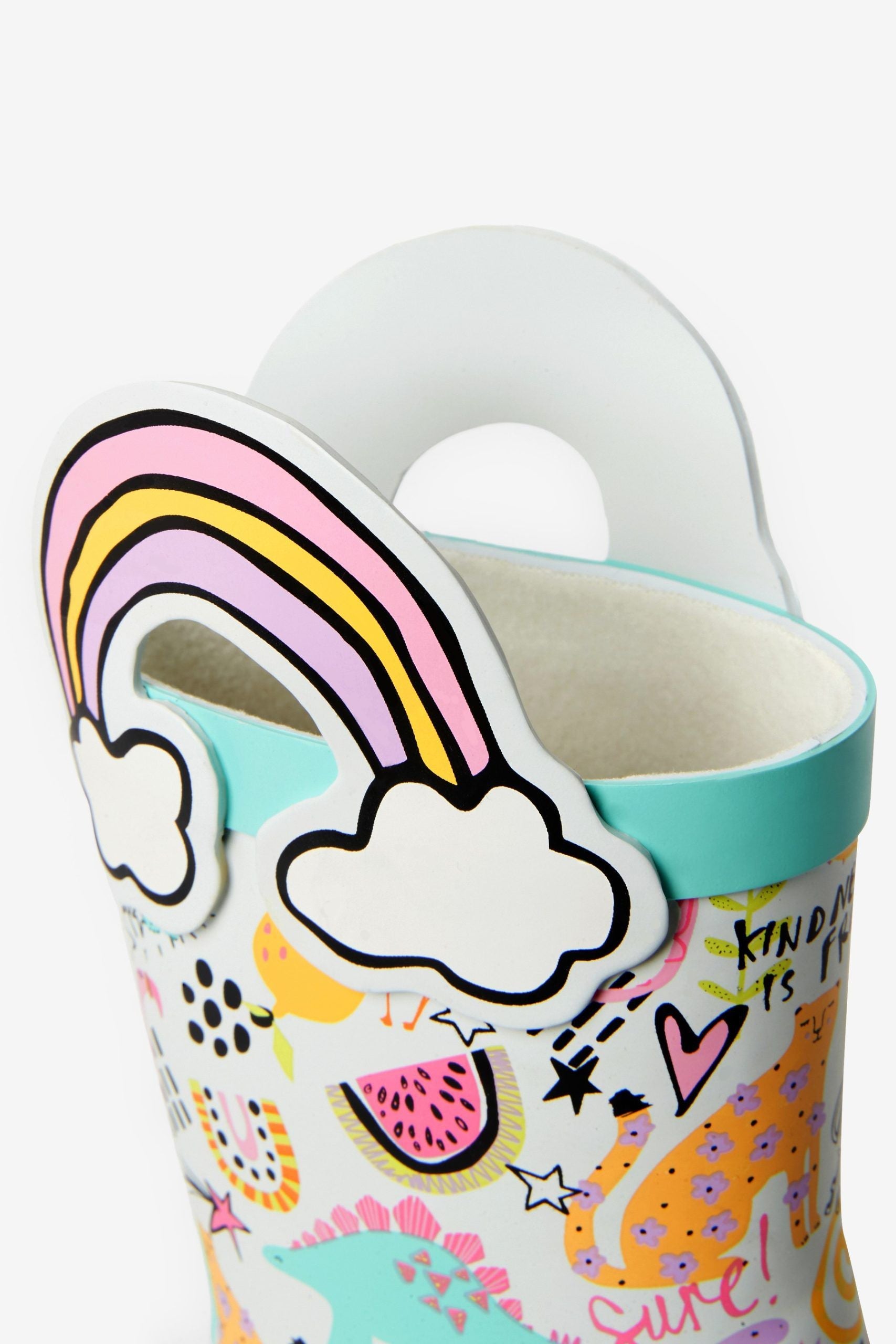 Dinossi - Handled Love Fleece Kinder-Regenstiefel - 19 