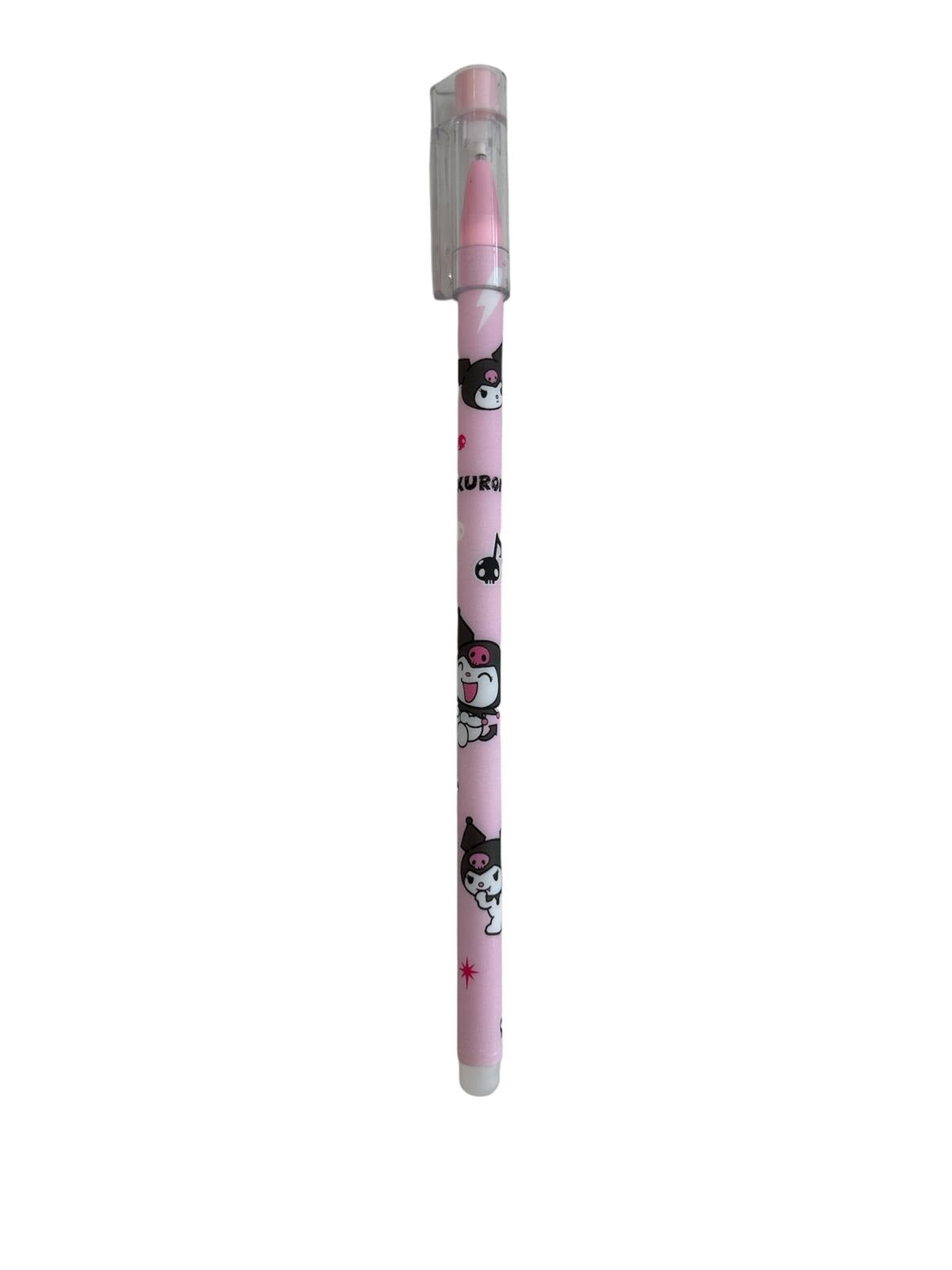 Dinossi Kuromi – Schwarzer 0,5-Kugelschreiber mit feiner Spitze – Rosa