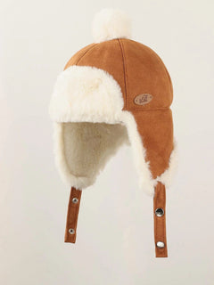 Dinossi - Polar Fur Pompom Pilot Kindermütze 