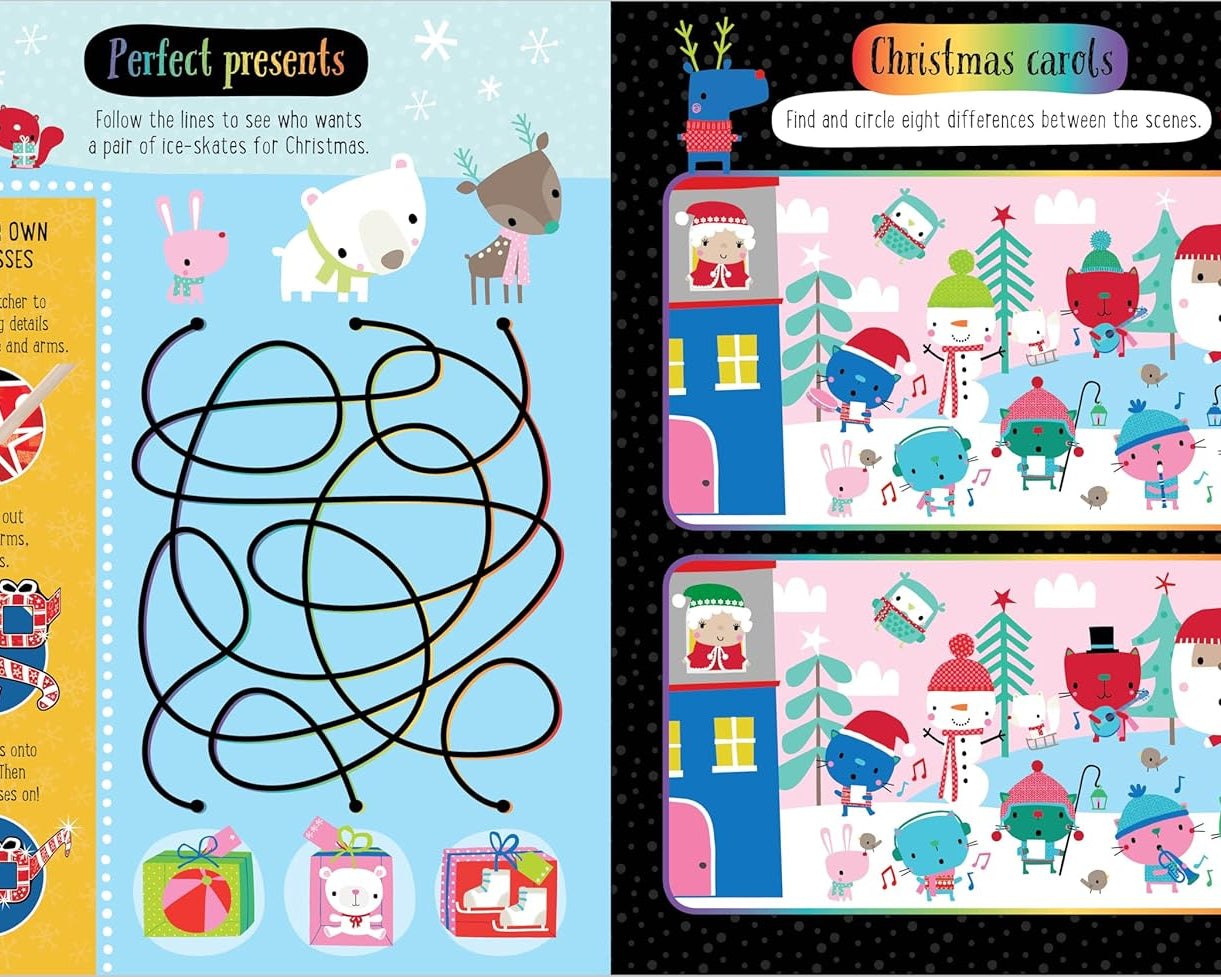 Dinossi - Kratze und Funkle Englisches Weihnachtsaktivitätsbuch