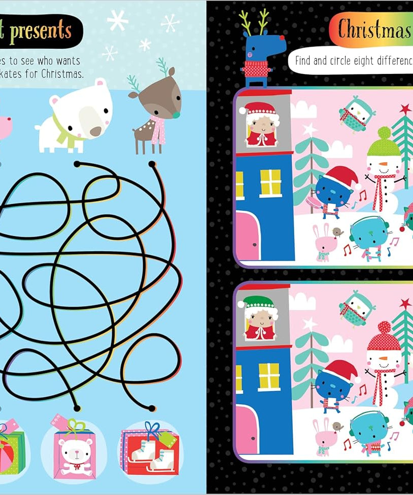 Dinossi - Kratze und Funkle Englisches Weihnachtsaktivitätsbuch