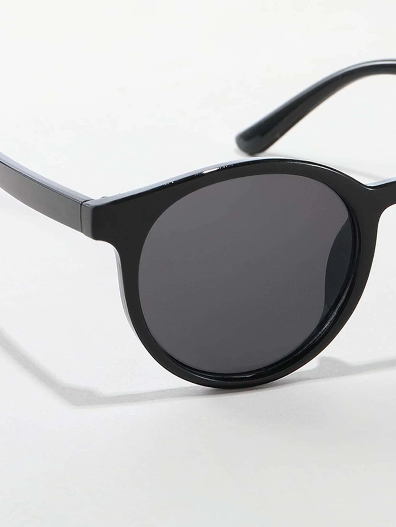 Dinossi – Schwarze, leichte, runde Kindersonnenbrille 