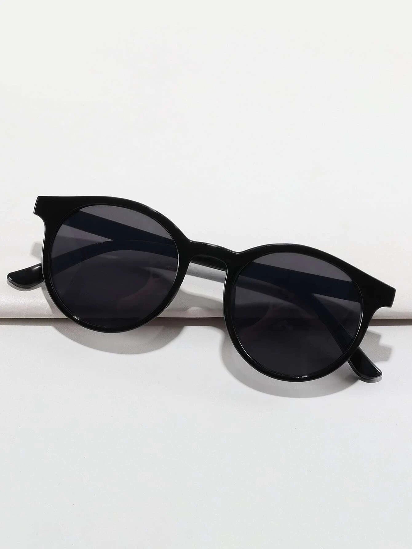Dinossi – Schwarze, leichte, runde Kindersonnenbrille 
