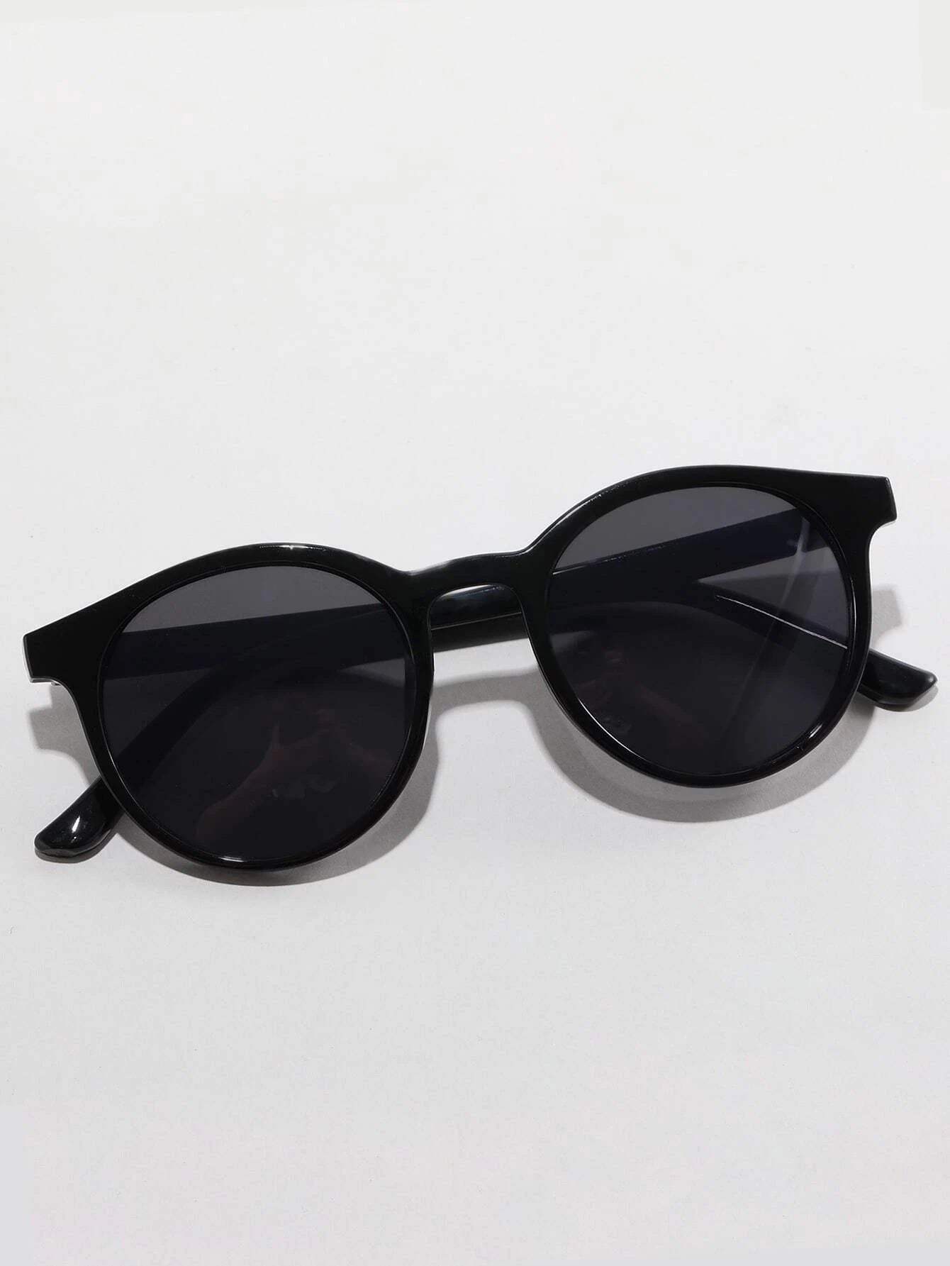 Dinossi – Schwarze, leichte, runde Kindersonnenbrille 