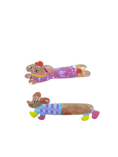 Dinossi – Sausage Dogs 2-teilige Clip-Schnalle
