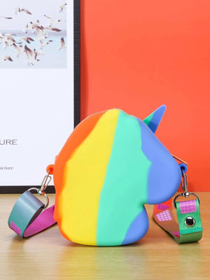 Dinossi - Umhängetasche für Mädchen im Popit-Design in Einhorn-Pferdeform 