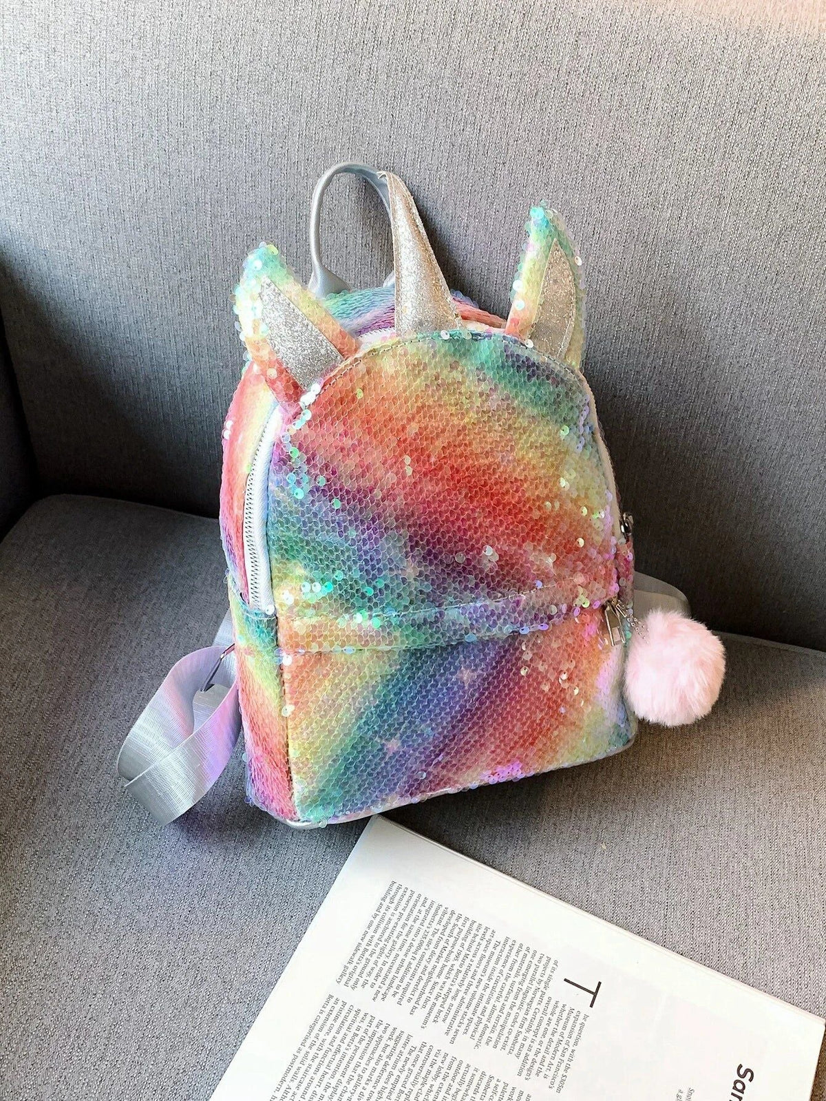 Dinossi – Einhorn-Rucksack für Mädchen mit glänzenden Pailletten 