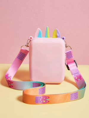 Dinossi – Regenbogen-Umhängetasche für Mädchen mit Einhorn-Popit-Design 