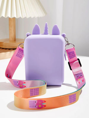 Dinossi – Lila Mädchen-Umhängetasche mit Einhorn-Popit-Design 