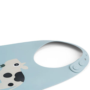 Done By Deer Silicone Bib - Dotti Blue-Bibs-Dotti Blue- | Natural Baby Shower