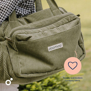 Doomoo Changing Bag - Fluffy Corduroy Khaki-Changing Bags-Fluffy Corduroy Khaki- | Natural Baby Shower