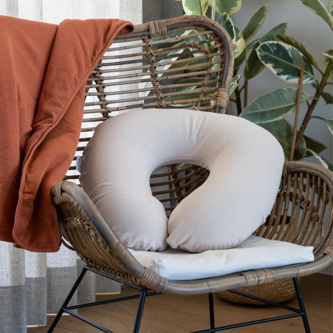 Doomoo Softy Muslin Nursing Pillow - Jersey Sand-Nursing Pillows-Jersey Sand- | Natural Baby Shower