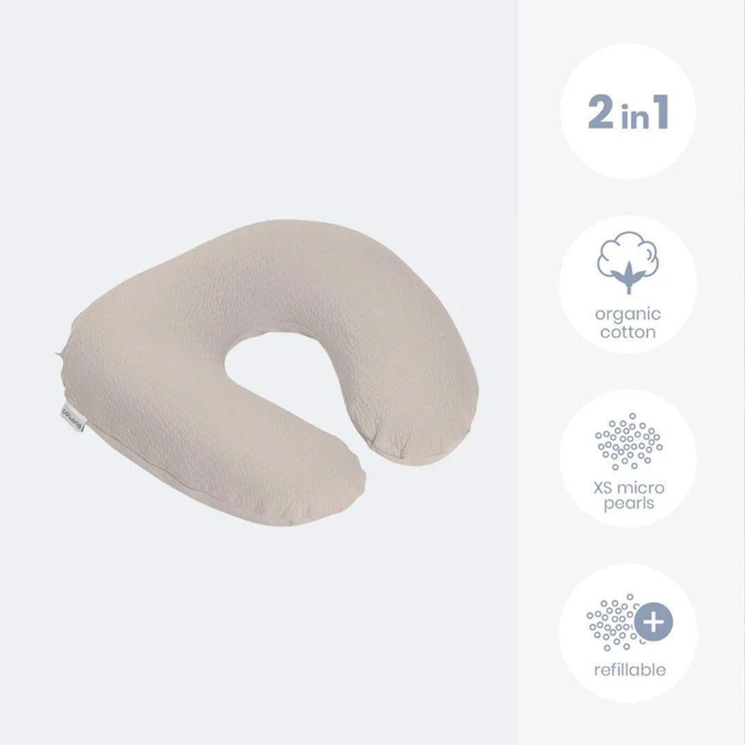 Doomoo Softy Muslin Nursing Pillow - Jersey Sand-Nursing Pillows-Jersey Sand- | Natural Baby Shower
