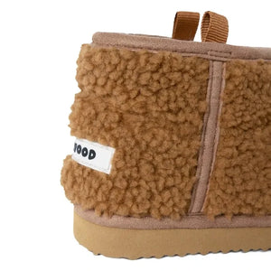 Liewood - Alban Sherpa-Stiefel mit Bärenmuster aus recycelten Fasern | Karamell