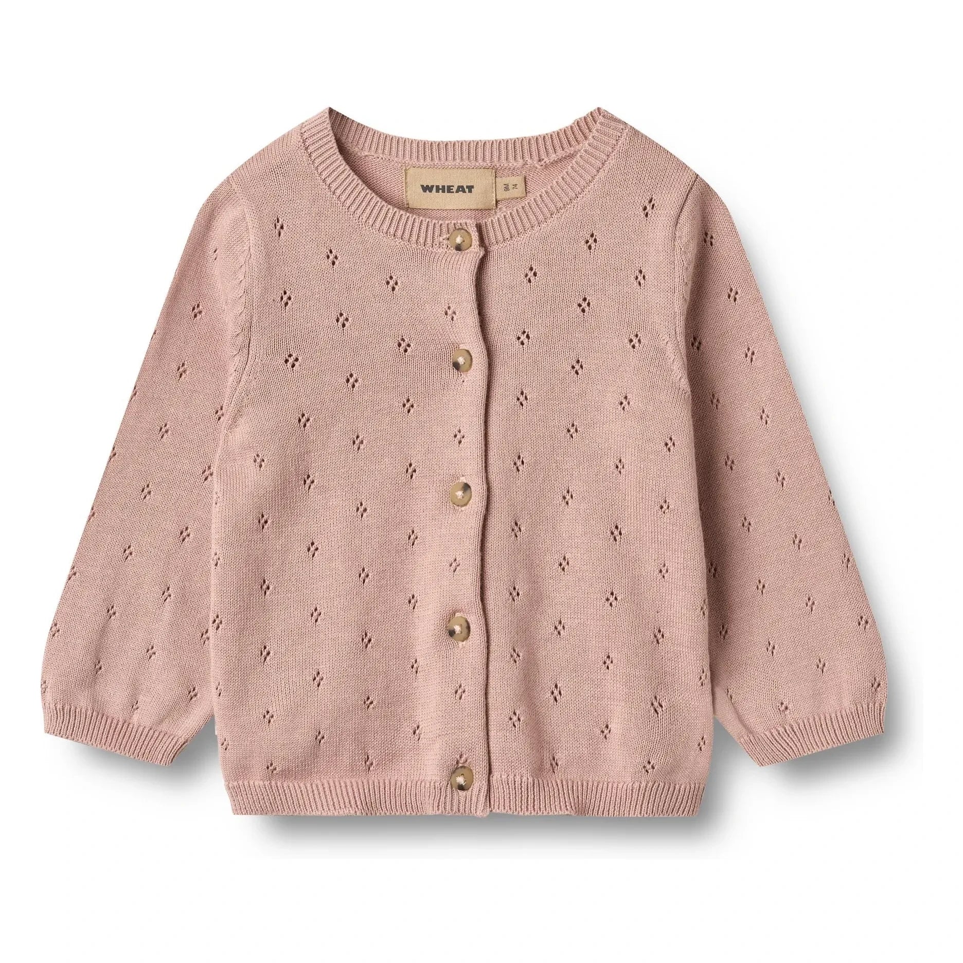 Wheat - Maia Strickjacke aus Bio-Baumwolle | Rosa
