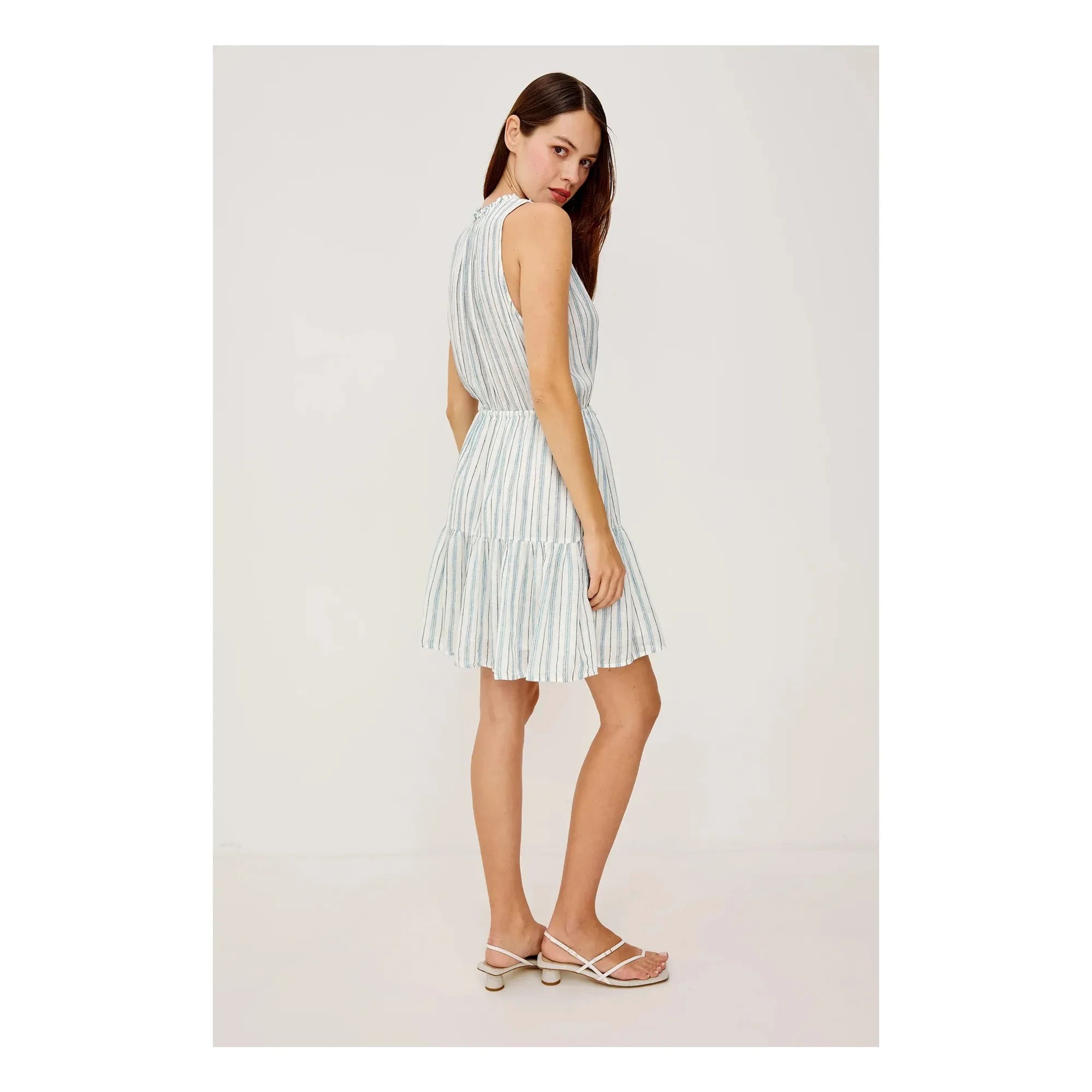 Rails - Cannes gestreiftes Kleid | Hellblau