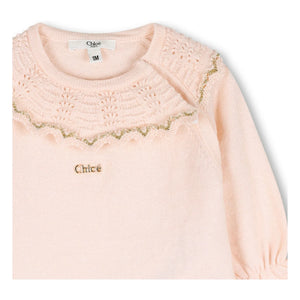 Chloé - Set aus Bio-Baumwollpullover und Bloomer | Rosa