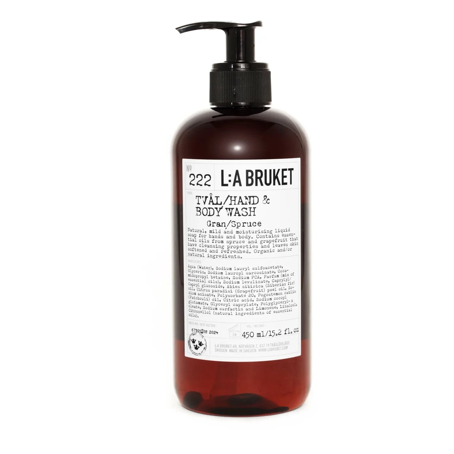 L:A BRUKET - 222 Spruce Hand- und Körperwaschgel - 450 ml