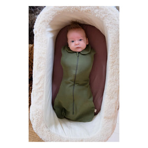 Tante Reine - Wickel-Schlafsack aus Bio-Baumwolle | Khaki