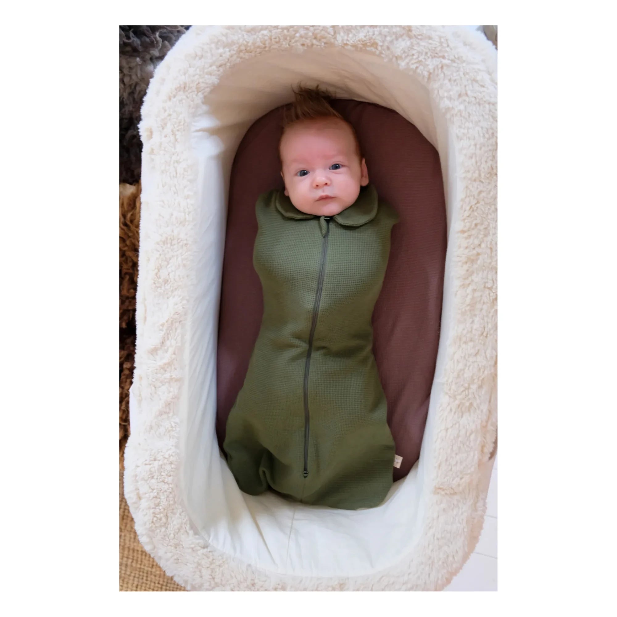 Tante Reine - Wickel-Schlafsack aus Bio-Baumwolle | Khaki