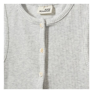 Sofie Schnoor - Tamilia Cotelé Neckholder-Top | Hellgrau