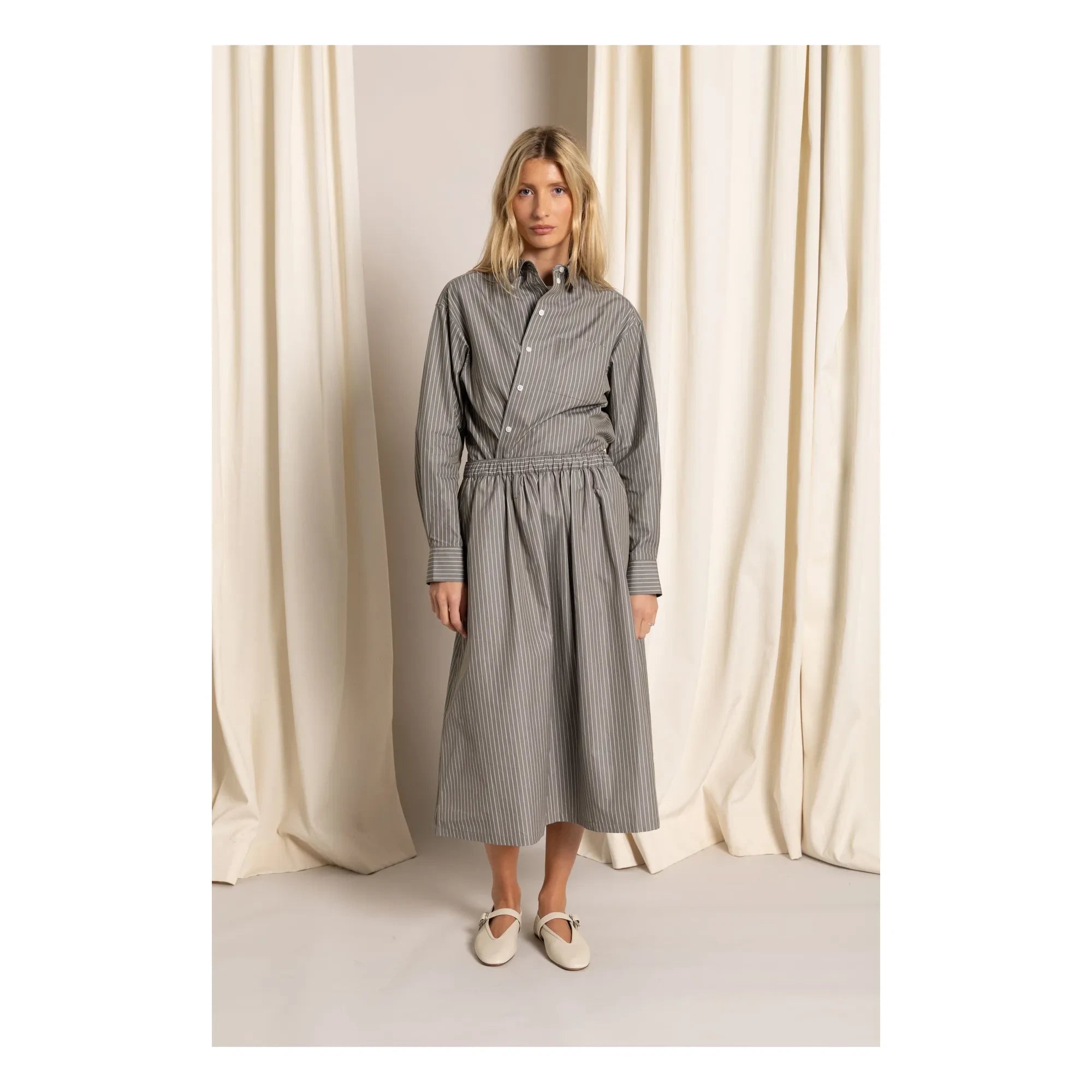 Smallable Woman - Kanel Gestreiftes Hemd | Grau