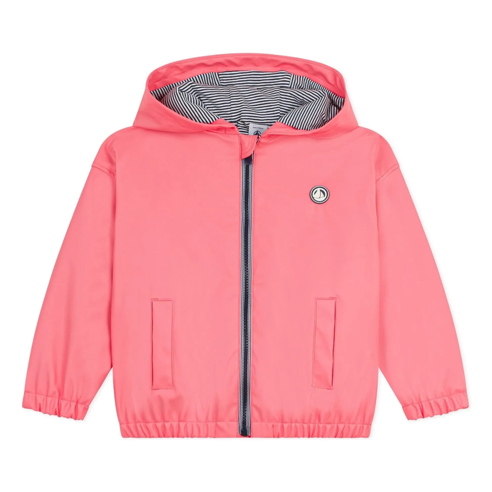 Petit Bateau – Windbreaker mit recyceltem Fleecefutter Wrap | Koralle