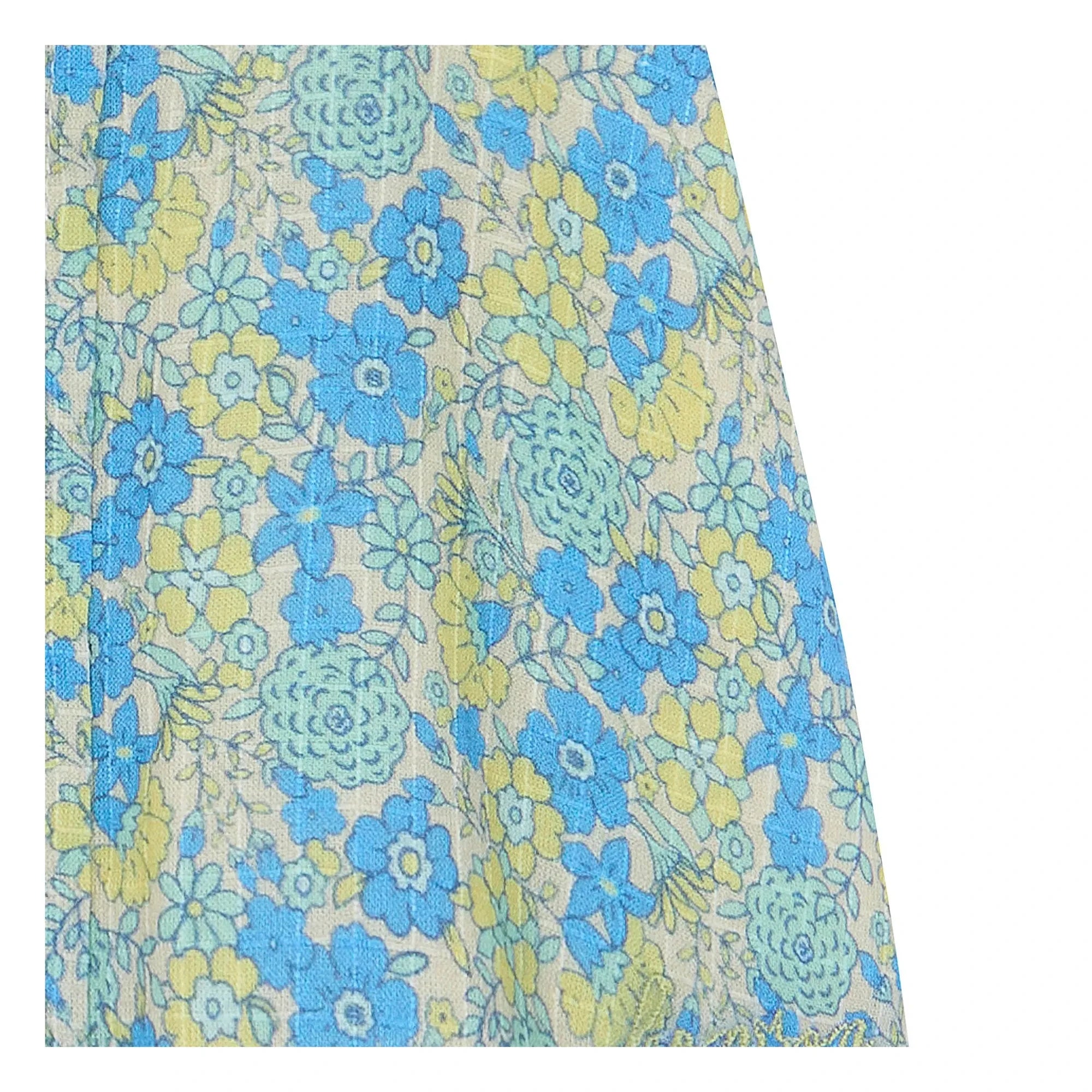 Bonton - Bluse Claudine-Kragen Nancy Geblümt | Blau