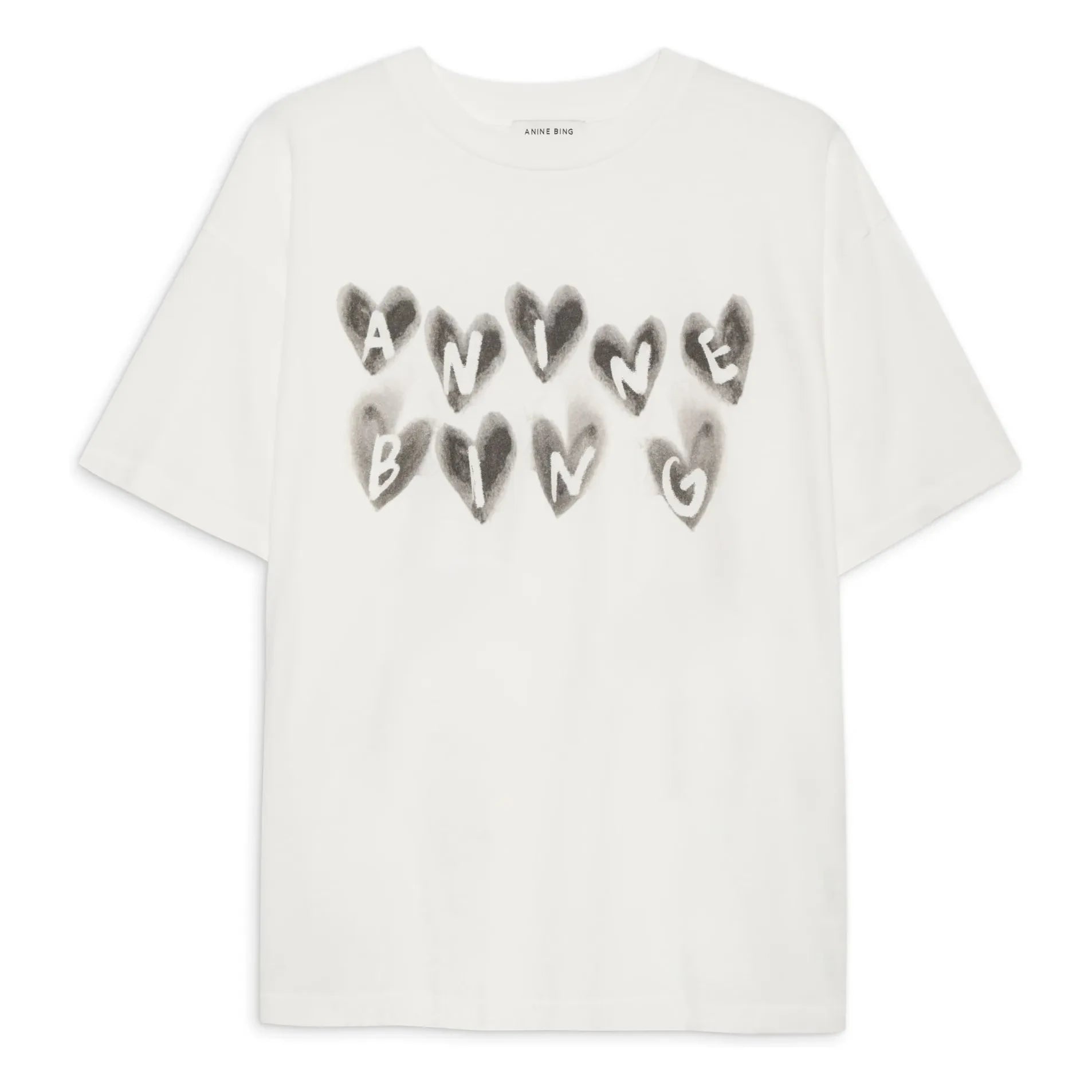 Anine Bing - Cade Hearts T-Shirt | Elfenbein