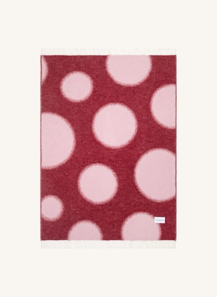 Maison Deux - Punktmuster Wolle Throw | Bordeaux